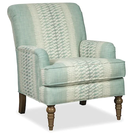 Traditional Accent Chair with Turned Legs